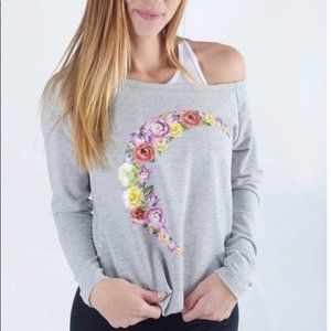 Zyia Floral Moon Shoulder Sweatshirt